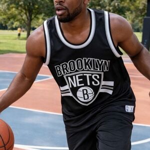 Brooklyn Nets Black Basketball Jersey Size Small Mitchell & Ness